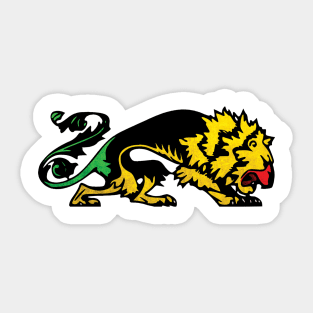 Heraldic Reggae Lion Sticker